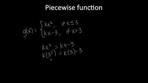 Piecewise Functions - Continuous