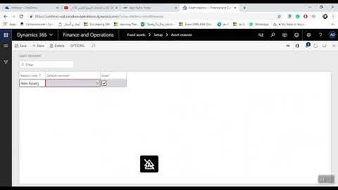 D365 Finance Fixed Asset Create Asset Reason Code
