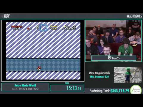 Kaizo Mario World by dram55 in 24:36 - AGDQ2015 - Part 76