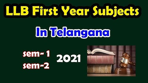 LLB SEM 1 and 2 syllabus In Telangana(OU/KU) || By Krishna