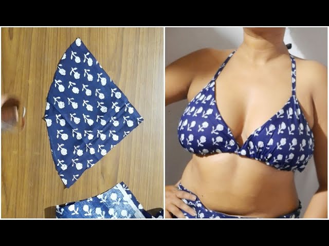 Easy Bikini Top Cutting and Stitching 