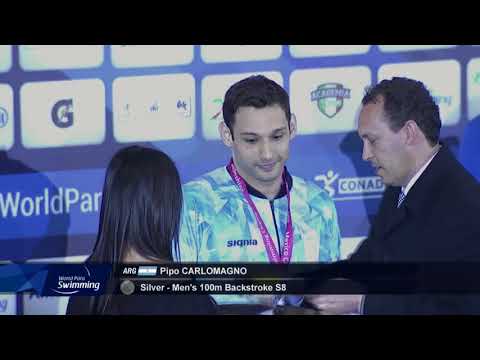 Men's 100 m Backstroke S8 Medals Ceremony  | Mexico City 2017 World Para Swimming Championships