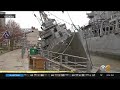 USS The Sullivans partially sinking at Buffalo park