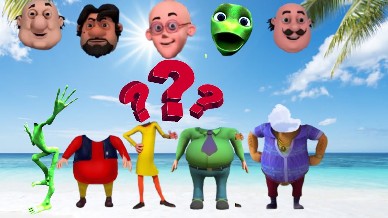 TEBAK GAMBAR MOTU PATLU VS HULK SPIDERMAN FIGHT WRONG HEAD  AND AVENGERS SUPERHERO MARVEL 