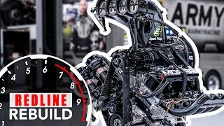 11,000hp HEMI V8 engine timelapse: DSR’s U.S. Army NHRA Top Fuel dragster | Redline Rebuild S2E3