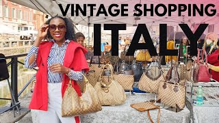 VLOG: VINTAGE SHOPPING & UNBOXING IN MILAN, ITALY | HOME DECOR, FASHION, ART | NAVIGLI THRIFT MARKET