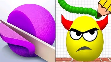 ASMR Slicing VS Draw To Smash -Satisfying ASMR Gameplay All Levels -ios android gameplay Walkthrough