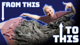 Foam Carving a Mountain for Diorama/Wargaming