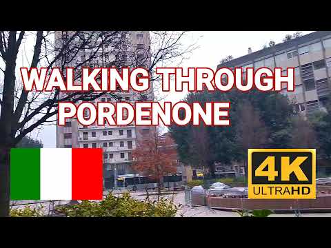 WALKING THROUGH PORDENONE - ITALY  4K 2021