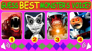Guess Monster Voice Train Eater, Zoonomaly, Choo Choo Charles, Spider Thomas Coffin Dance