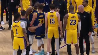 DRAYMOND GREEN SCUFFLE ENDS UP IN LAKERS HUDDLE \& GETS SECURITY INVOLVED!ANGRY!
