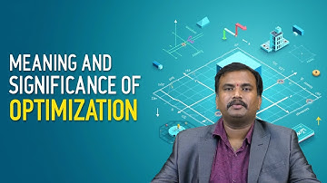 Betekenis en betekenis van optimalisatie door dhr. S Srikanth