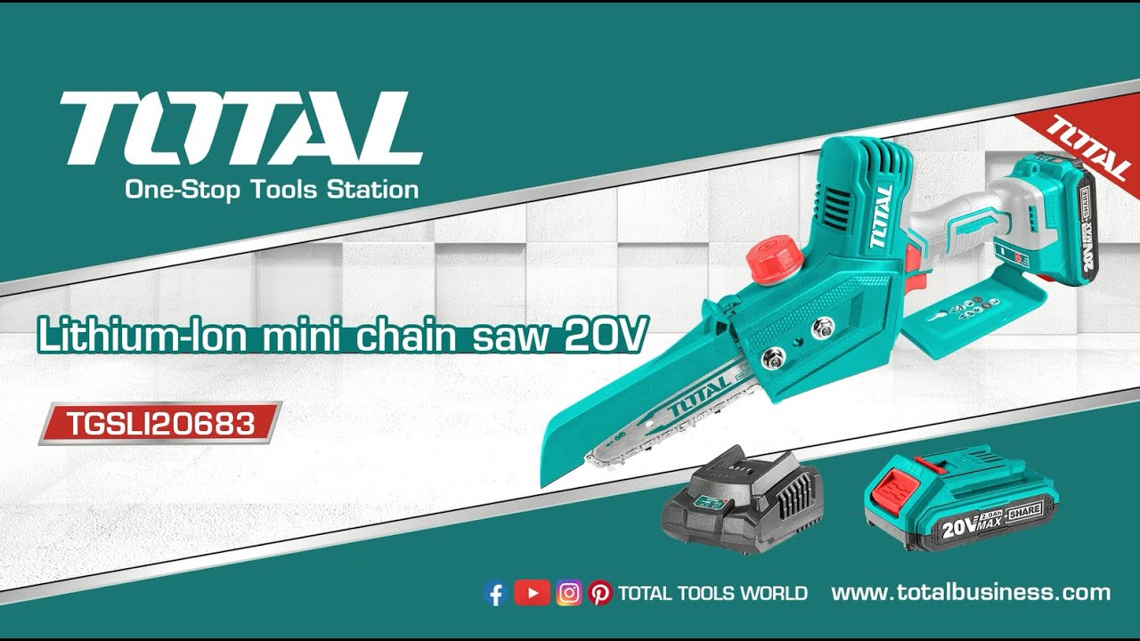 TOTAL Lithium-Ion Mini Chain Saw TGSLI20683 