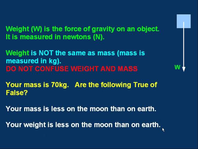 M13a Introduction to Forces. Part 1 of 4. Weight