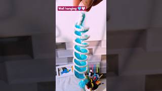 Chrochet Wall Hanging🩵🤍|Wall Hanging tutorial #ytshorts #crochet #shortsvideo #art #wallhanging