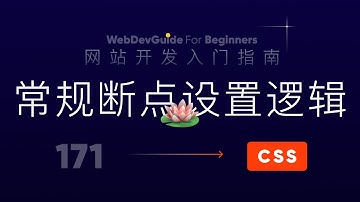 [网站开发入门指南171] 设备屏幕与断点的关系 断点数值如何确定 响应式 媒体查询｜ html css 零基础入门教程 html5 css3