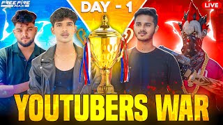 😨YOUTUBERS CS - TOURNAMENT🏆| QUALIFIER 🔴DAY 1 | DFG ,TS , NXT👑| FREE FIRE IN TELUGU #dfg #freefire