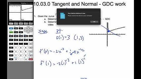 IB MAI HL - 10.03.0 Tangents and Normals - GDC