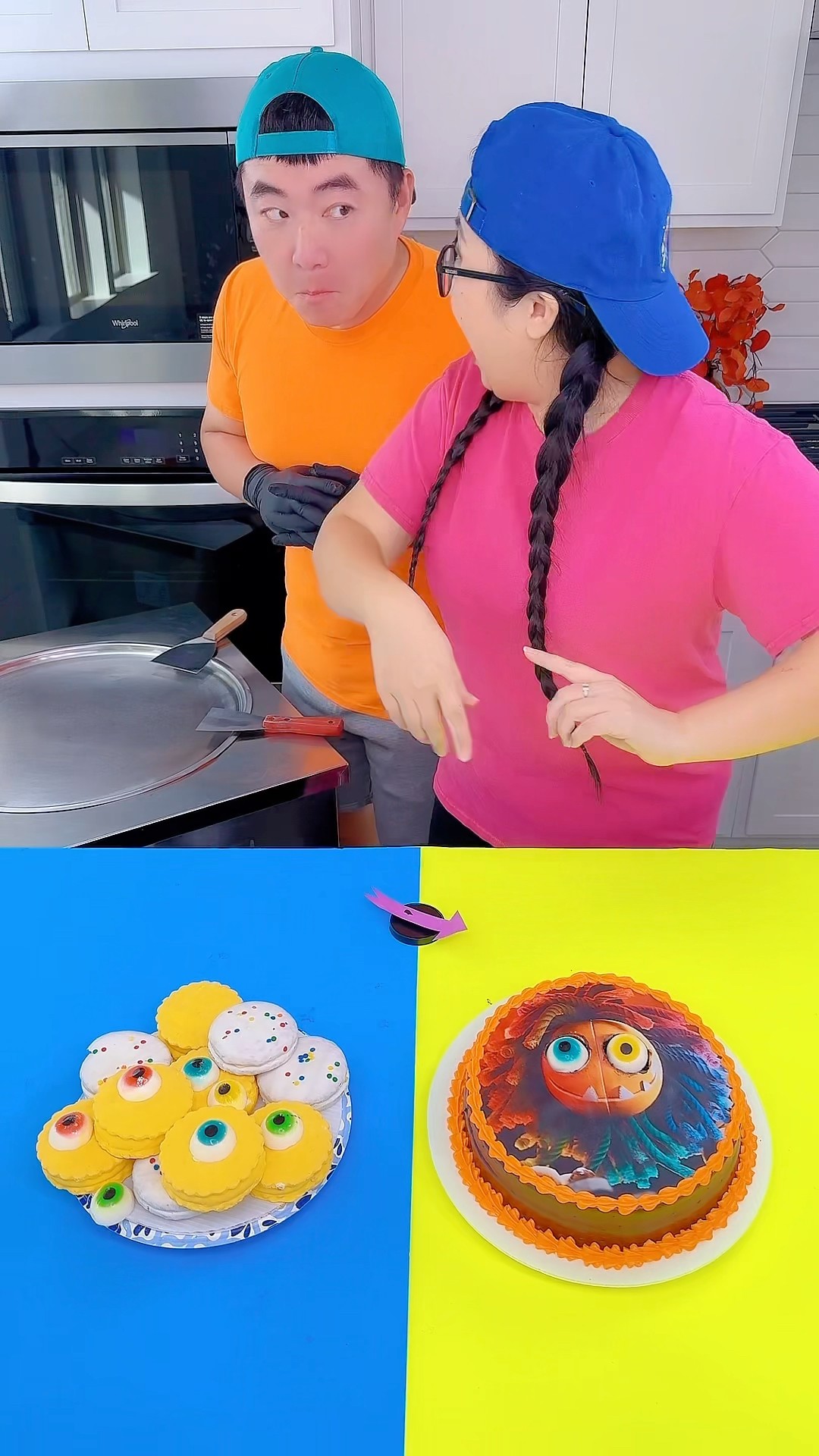 Poppy Playtime Yarnaby cake vs Halloween candy ice cream challenge!? #funny by Ethan Funny Family