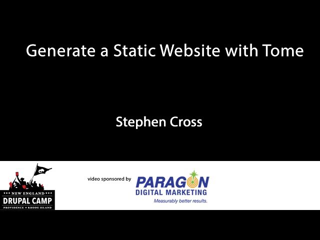 Generate a Static Website with Tome - YouTube