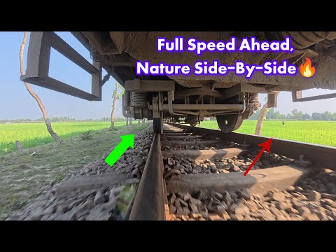 Full Speed Ahead, Nature Side-By-Side, Train Wheel Adventure 😳🔥#Train #Railway