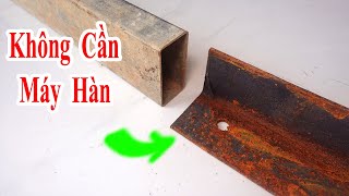 làm thế nào để hàn sắt chắc chắn mà không cần máy hàn, cách hàn sắt không cần máy hàn, máy bắn đinh