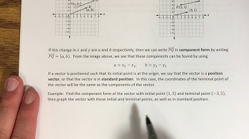 3.1 - Vectors in 2-space, 3-space, and n-space (Part 1)