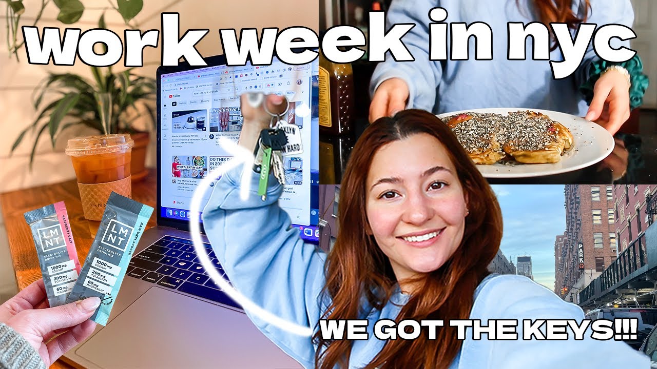 work week in my life working a 95 job in nyc + LET THE MOVING VLOGS