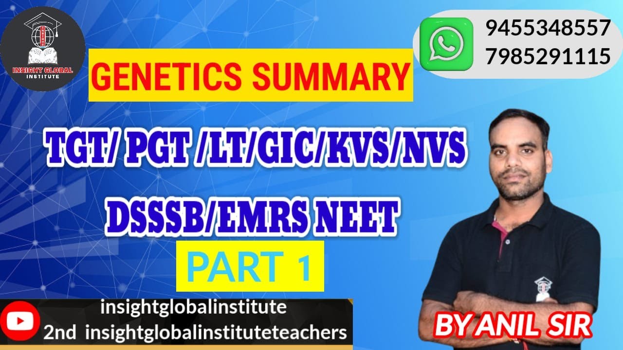 #Genetics | for | TGT| PGT | EMRS |LT |GIC |KVS |NVS |OTHER STATE EXAM| NEET