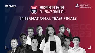 Microsoft Excel Collegiate Challenge 2023 - International Team Finals