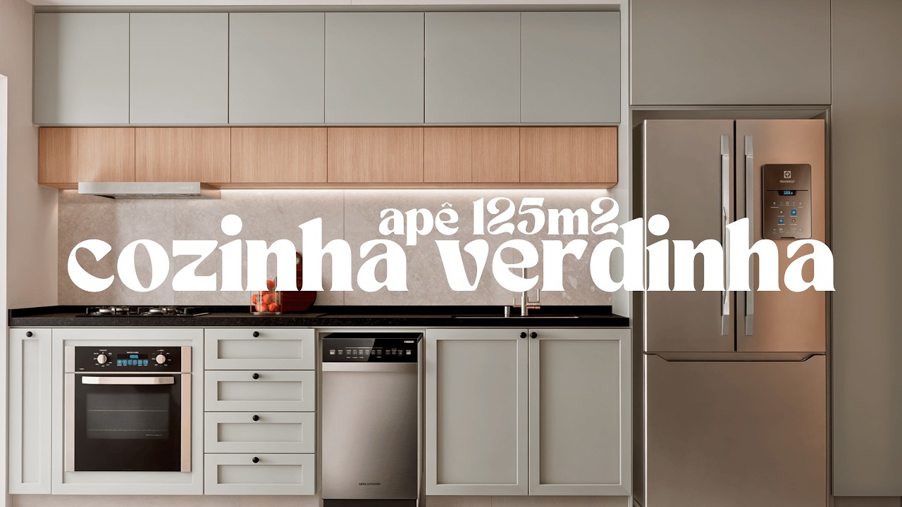 APÊ 125M2 COM COZINHA VERDINHA