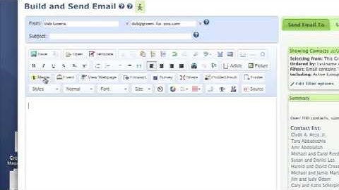 Creating a newsletter inside the CRM