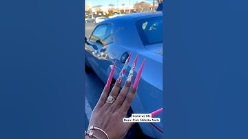 Thumbnail of Come w/ Me...Basic Pink Stiletto Nails #asmr #asmrvideo #acrylicnails #stilettonails #blingnails