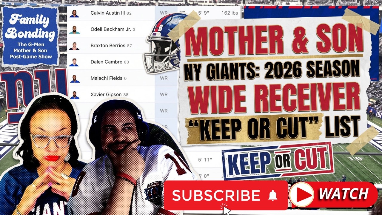 🔴 LIVE! Mom & Son G‑Men’s “Keep or Cut” Showdown – Giants WR Cuts to 5‑6! Who Makes Final List? 🤯