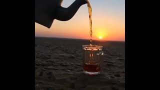 Sabah Çayi Ve Huzur... Güneş Gökyüzü Toprak...