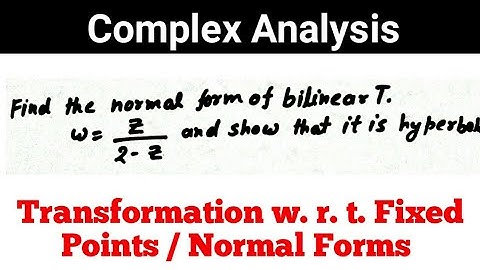 Mobius transformation solved problem Parabolic Transformation  Hyperbolic , Elliptic,  Loxodromic