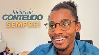 O segredo para ter ideias de conteúdo todo dia para seu Negocio