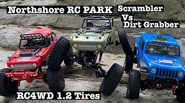 Trying out RC4WD 1.2 tires at Northshore RC Park. SCX24 Gladiator/Deadbolt’s.