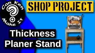 Shop Project - Make a Simple Stand for Your Thickness Planer from 2 x 4 I have a new thickness planer, but it
