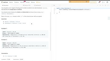 Convert the Temperature #leetcode #csharp #easy