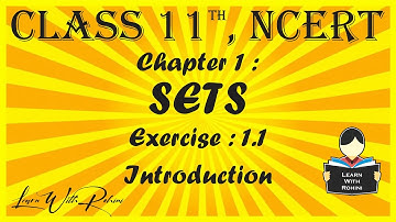 Sets | Chapter 1 | Exercise 1.1 | Introduction | NCERT | Maths |Tamil | class 11