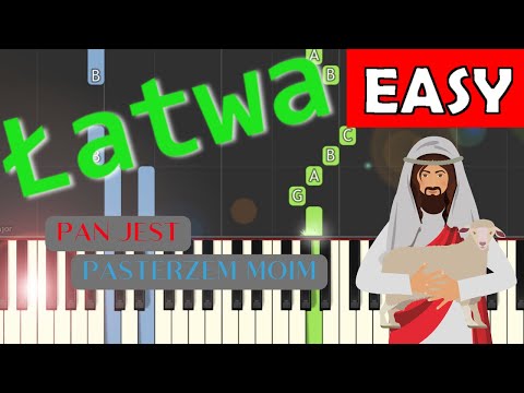 🎹 Pan jest Pasterzem moim - Piano Tutorial (łatwa wersja) 🎵 NUTY W OPISIE 🎼