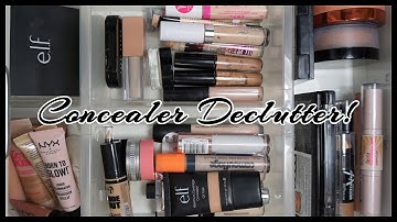 Concealer Decluttering! Makeup Collection & Organization