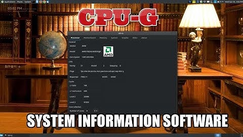 CPU-G (System Information Software for Linux)