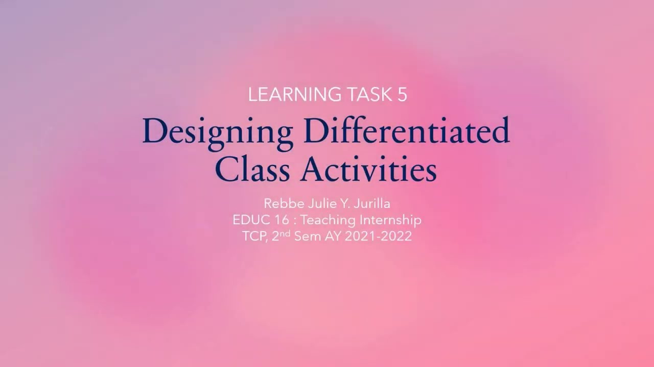 learning task 5