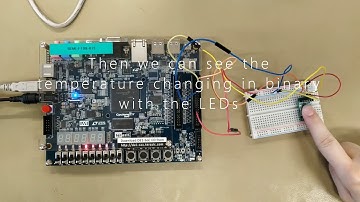 Control of a temperature sensor with an Altera Cyclone V SoC