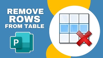 How to Remove Rows From Table in Microsoft Publisher