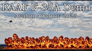 RAAF F-35A Solo Handing Display + Flares - Australian International Airshow - 2023-03-04.