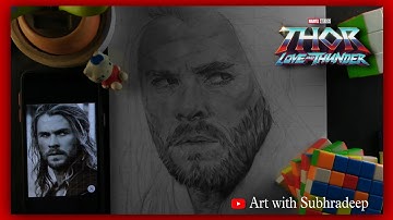 Drawing thor-Love and Thunder | Step by Step Tutorial part 1