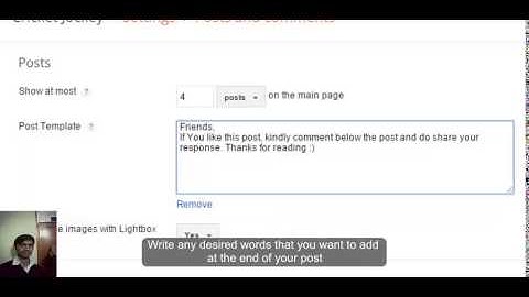 How to use Post Template in Blogger